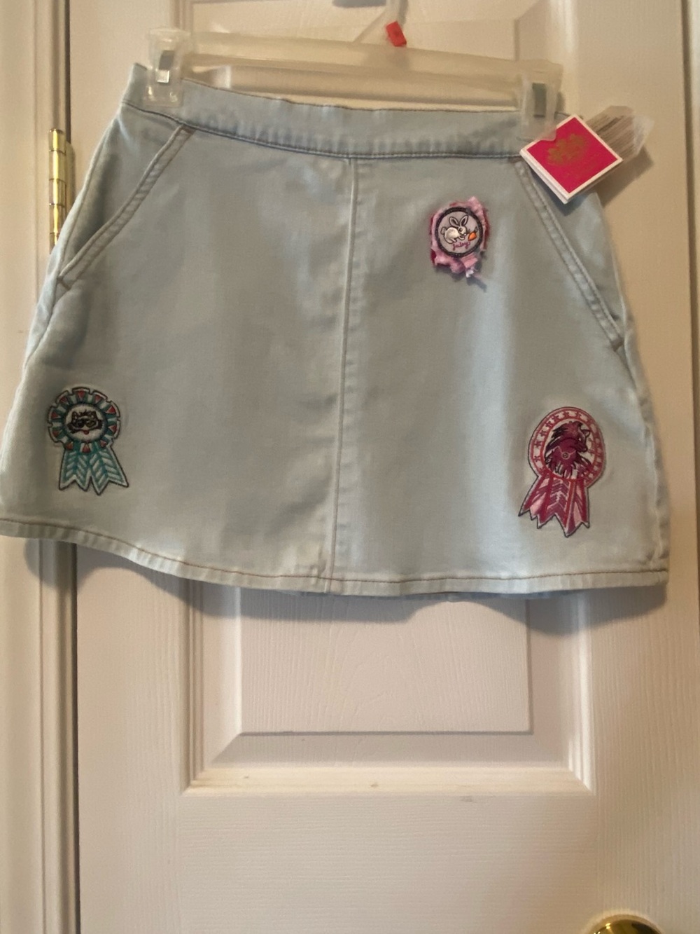 Juicy Couture Denim Patch Mini Skirt